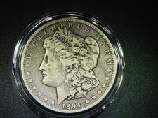 VF 1894-O MORGAN SILVER DOLLAR  A NICE COLLECTORS COIN M-2103 picture
