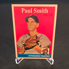 Topps Heritage Paul Smith Pittsburgh Pirates Auto Insert #10/58 Serial /58 picture