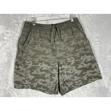 Lululemon Pace Breaker Mens Green Camo Athletic Running Training Shorts Size L picture