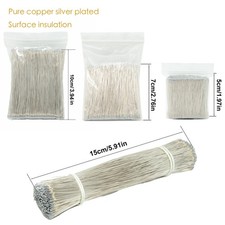 200pc LED Neon Light Welding Wire Connector 12V 24V Silver Enameled picture
