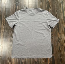Lululemon Performance T Shirt Men’s Medium Gray Polyester Cotton  picture