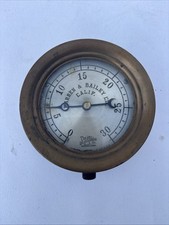 Vintage Ashton Valve Co. Steam Gage From Warren & Bailey Calif Brass picture