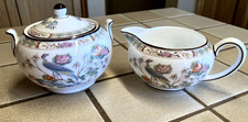 WEDGWOOD KUTANI CRANE BONE CHINA COVERED SUGAR & CREAMER SET 146 SHAPE NWOT picture