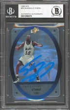 Magic Shaquille O'Neal Authentic Signed 1996 SPX #35 Card BAS Slabbed picture