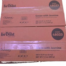 2 Cartons 200 Packs Flavia The Bright Tea Co. Green W/Jasmine Freshpack Bb 12-26 picture