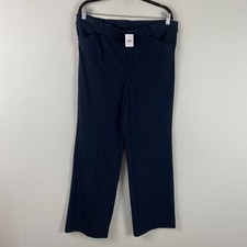 J Jill Wearever Collection Knit Wide Leg Jeans Size Large Navy Blue Pull On picture