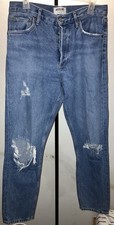Agolde 90s Pinch Waist Straight Leg Distressed Jeans Size 28 picture