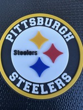 VINTAGE NFL PITTSBURGH STEELERS ROUND RUBBER STANDINGS BOARD FRIDGE MAGNET 2026  picture
