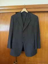 Vintage Mani by Giorgio Armani Suit Charcoal 3 Button Sharkskin 42R 36/32 picture