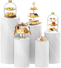 3Pcs/5Pcs Round Cylinder Pedestal Stand for Wedding Party Display Stand Decor picture