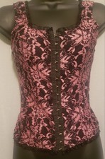 Moa Moa VTG Y2K Style Corset Lace Trim Front Clasp picture
