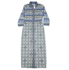 J. McLaughlin Kailyn Maxi Dress Womens Small Green Blue Garden Mosaic Waves NWT picture