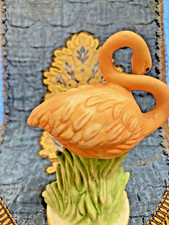 VINTAGE POTTERY PINK FLAMINGO STATUE 5.5, VERY PRETTY picture