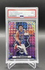 2021-22 Panini Mosaic Cade Cunningham Purple Mosaic /49 RC PSA 9 #261 Pistons picture