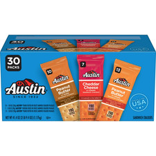 Austin Variety Pack Sandwich Crackers, Single Serve Snack Crackers, 30 Count picture