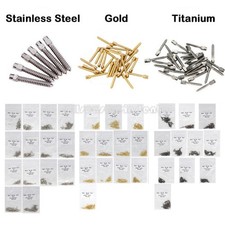 30Pcs Dental Endo Root Canal Screw Post Conical Refills Golden/Titanium/Steel picture