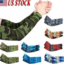 8 Pairs Cooling Arm Sleeves Cover UV Sun Protection Sports Outdoor For Men Women picture
