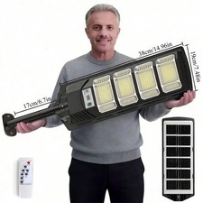 Solar Street Light LED Dusk To Dawn Outdoor Yard Flood Security Waterproof Lamp picture
