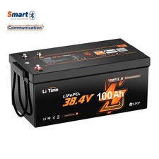 Refurbished LiTime 36V 100Ah Bluetooth LiFePO4 Battery for 3kW Golf Cart Marine picture