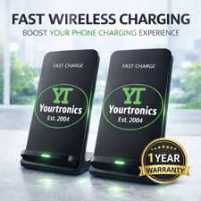 2 Pack Wireless Fast Charger Stand Dock Cradle for Apple iPhone Samsung Galaxy picture
