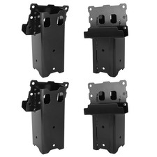 x4 Platform Brackets Set of 4 Heavy Duty Steel 8 Degree Powder Coated Black picture