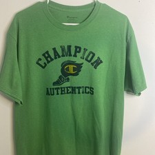 Champion Gear Men's Short Sleeve Green T-shirt, Vintage Style, Large,  picture