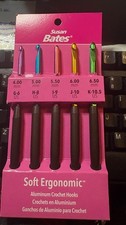 Susan Bates Silvalume Soft Ergonomic Crochet Hooks Set Sizes G6 to K10.5 picture