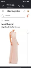 IEENA FOR MACDOUGAL Pink Chiffon Sleeveless Maxi Bridesmaid Dress Size 8 picture