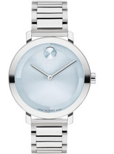 MOVADO BOLD EVOLUTION 2.0 3601190 BLUE DIAL SILVER BRACELET 34MM WOMENS WATCH picture