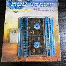 Vantec Aluminum HDD Cooler Hard Disk Drive Cooler 4 Pin Twin Fan picture