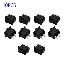 10Pcs Snap-In Rocker Switch ON/OFF 2 Pin SPST 125V 250V Car Boat picture