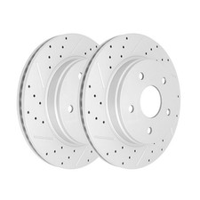 336mm Front Drilled & Slotted Brake Rotors for Chrysler Aspen 2007-2009 picture
