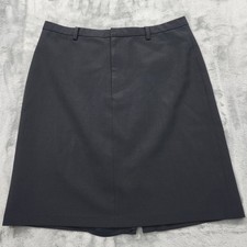 Vintage Y2K GAP Skirt Womens 8 Black Stretch Wool Blend Lined Preppy Office picture