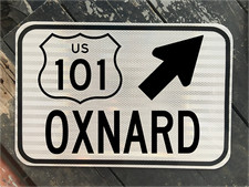 OXNARD California US 101 Highway road sign 12