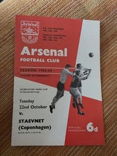 Arsenal v Staevnet (Fairs Cup) 1963/1964 1st ever home game in Europe (1)  picture