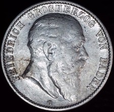 1904 G 2 Marks / Germany State Baden / Frederick I / Grand Duke of Baden picture