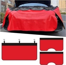 3PCS Car Fender Covers, PU Leather Mechanic Magnetic Vehicle Fenders Protector w picture