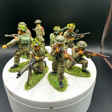 Matchbox 1/32 WWII British Infantry Squad vintage 54mm toy soldiers painted. picture