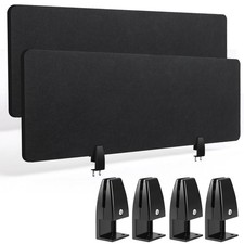Wesiti 2 Pcs Acoustic Desk Divider Black 47.24 x 15.75 Inches for Classroom picture