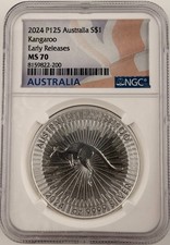 2024 P125 S$1 Australia Kangaroo NGC MS70 Early Releases picture