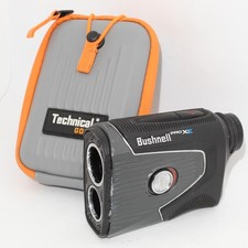 READ Bushnell Golf Pro XE Non-Slope Laser Rangefinder Black Silver w/ Case picture