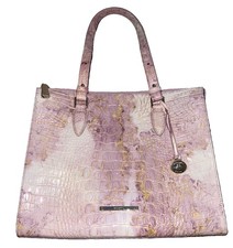 Brahmin Anywhere Tote Lilac Melbourne Croc Embossed Leather Shopper Tote NWT picture