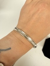 TIFFANY & Co. 1837 VINTAGE 1997 CONCAVE BANGLE BRACELET 925 STERLING SILVER picture