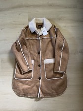 NWT UGG Women's Takara Luxe Fluff Mid Brown Jacket Sz M picture