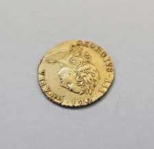 1762 George III Quarter 1/4 Guinea Coin 22ct Gold picture