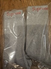 SUPREME SOCKS 2 PAIRS GREY COLOR( ONLY NO THE PACK) picture