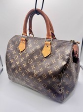 Louis Vuitton Speedy 30 Monogram Bag Brown Vintage PVC Canvas, Leather picture