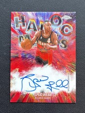 Spud Webb 2025-26 Topps Chrome Update Havoc Auto 3/5 True Red Refractor SSP picture