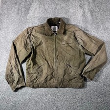 BDG Urban Outfitters Mens Medium Olive Canvas Workwear Jacket Plaid Lined picture