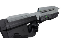 Halo CE Rifle MA5B 3D printed in color, life sized, partially assembled.  picture